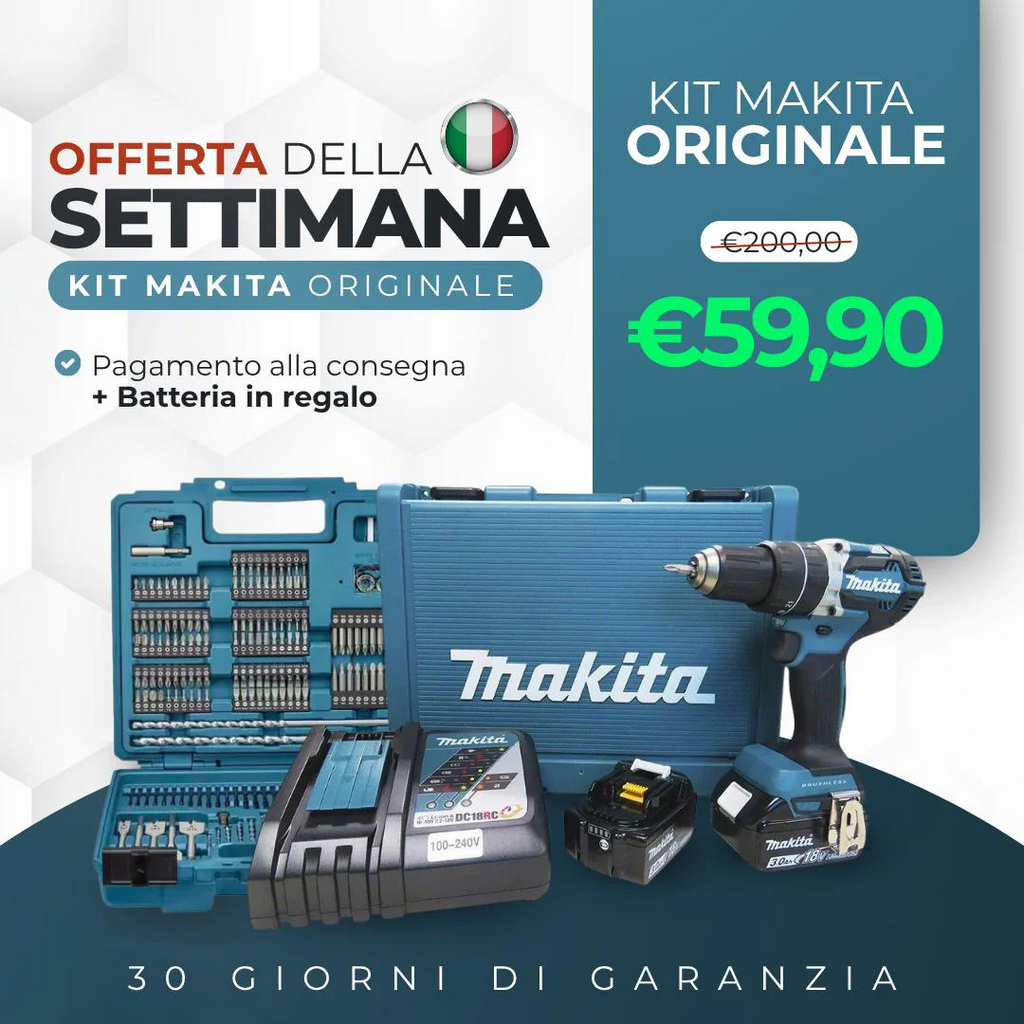Kit Makita Originale - TRAPANO AVVITATORE A PERCUSSIONE